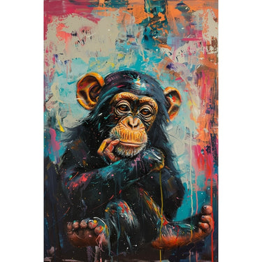 Monkey Abstract Canvas